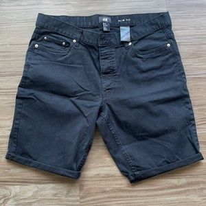 Black Denim Shorts